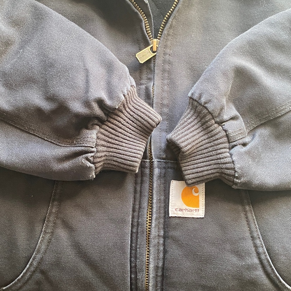 Carhartt Kids Black canvas Zip-Up Hoodie S 7-8 - Picture 3 of 5